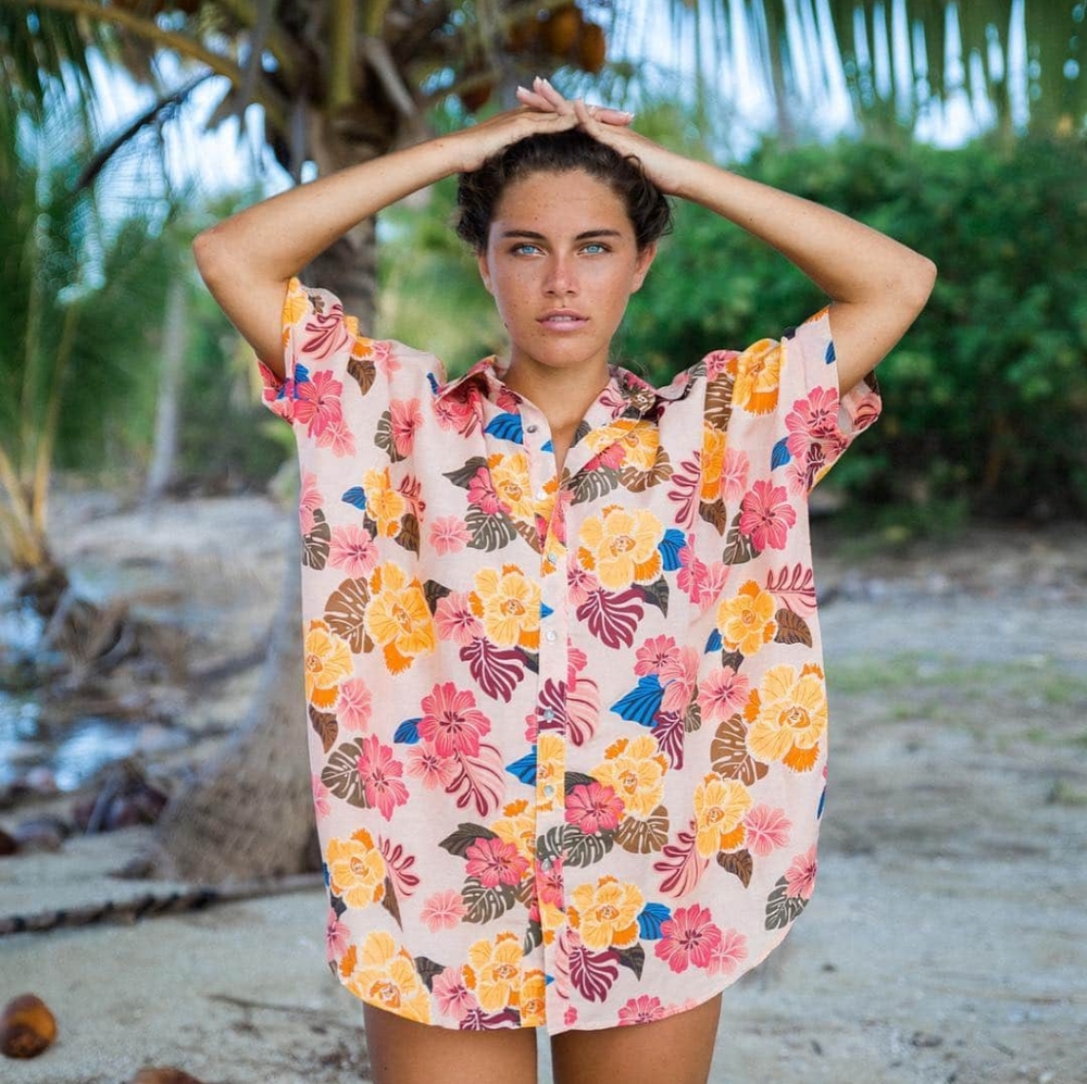 New acacia retro paradise mombasa cotton silk P XS